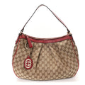 Gucci Monogram Medium Sukey Hobo Red