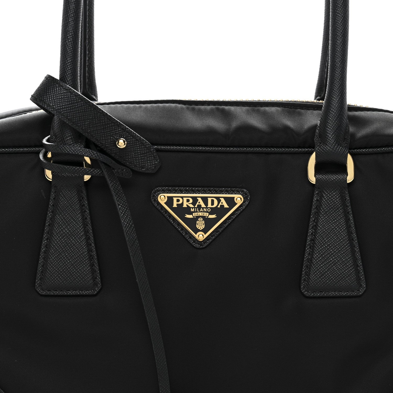 Prada Re-Nylon Saffiano Medium Re-Edition 1978 Two Handle Bag Black