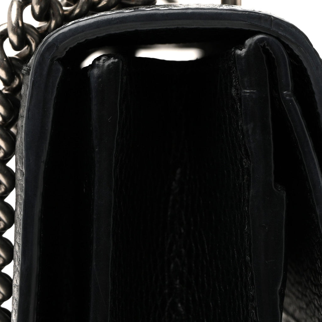 Gucci Pebbled Calfskin Small Dionysus Shoulder Bag Black
