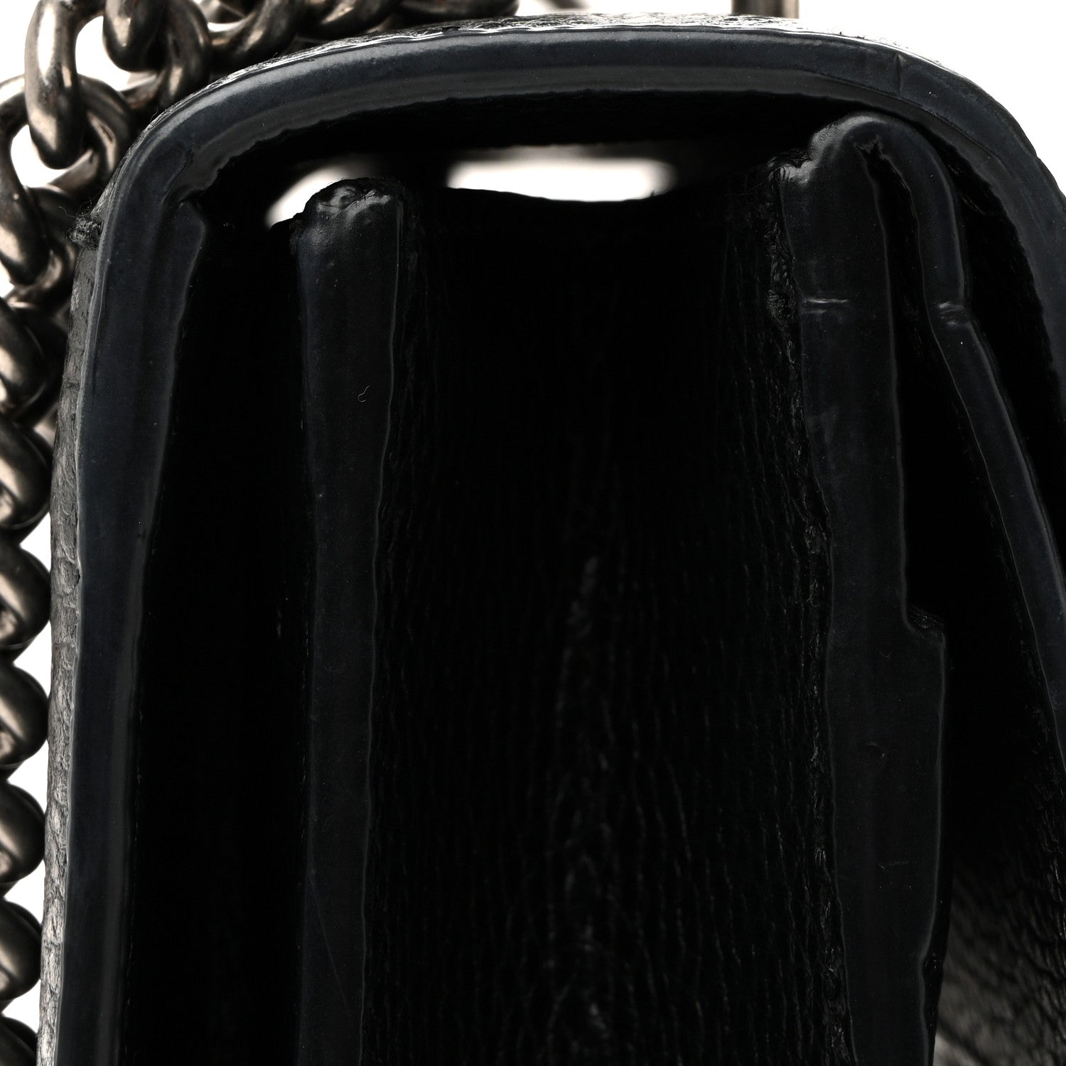 Gucci Pebbled Calfskin Small Dionysus Shoulder Bag Black