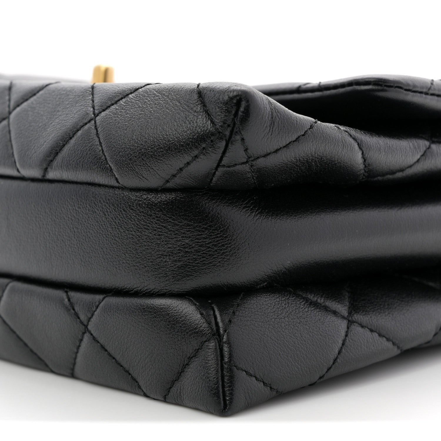 Chanel Calfskin Quilted Belt Chain Flap Black