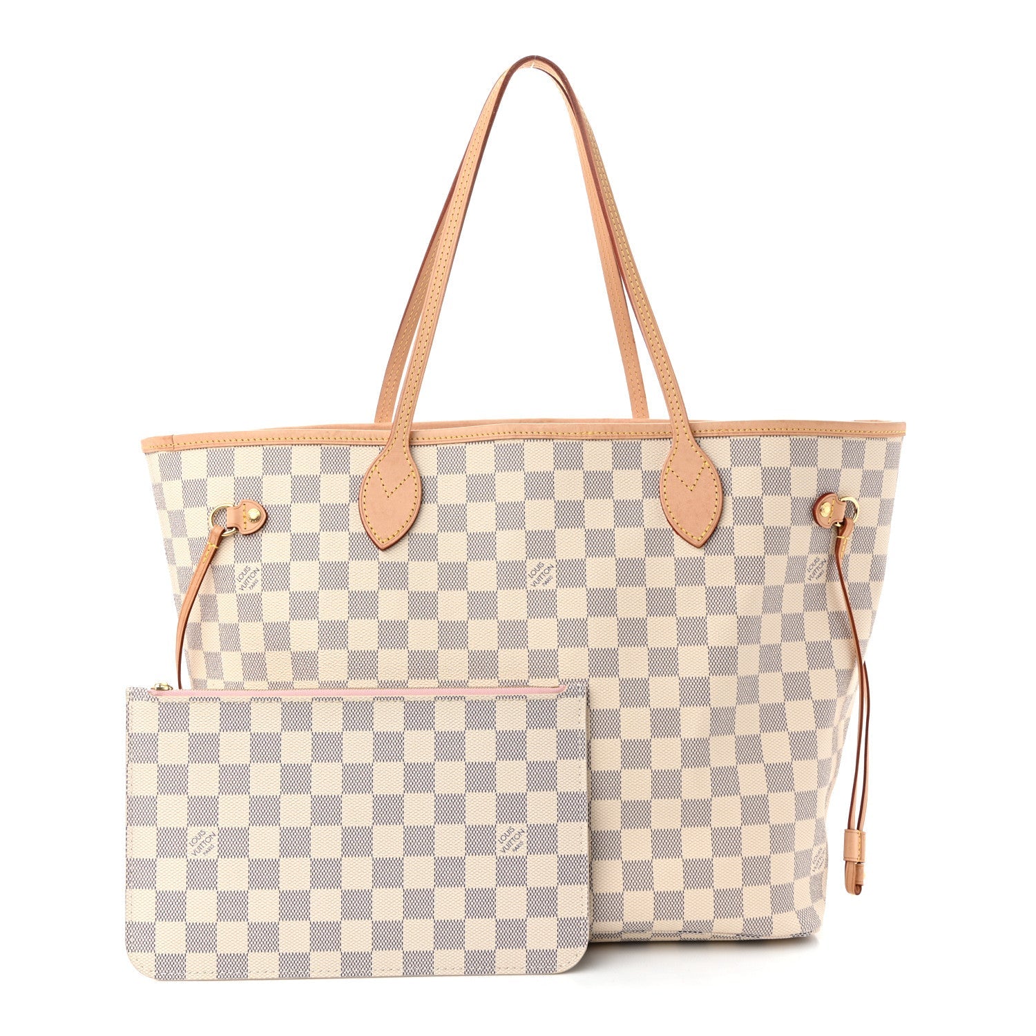 Louis Vuitton Damier Azur Neo Neverfull MM Rose Ballerine