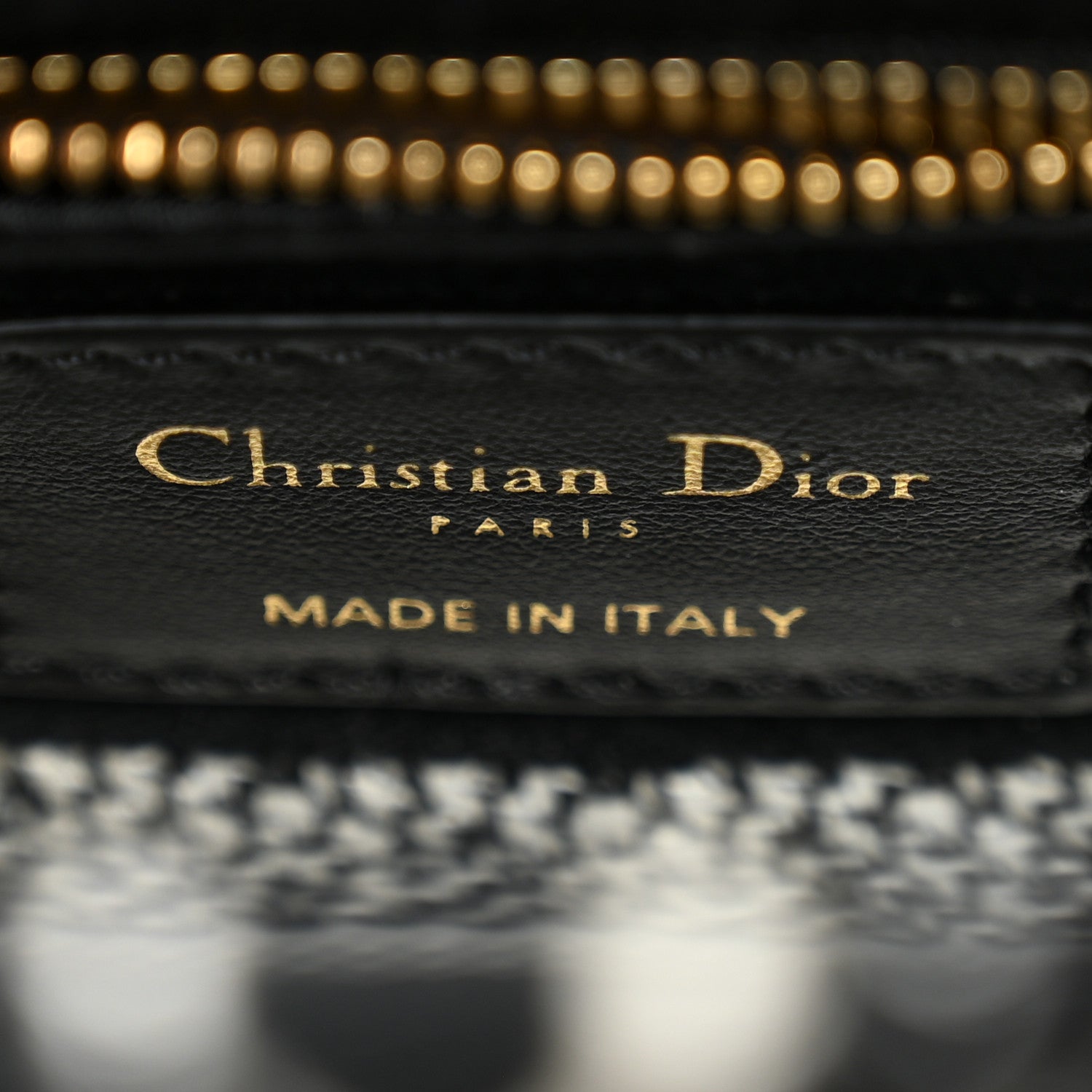 Christian Dior Canvas Petites Fleurs Embroidered Mini Lady D-Lite Black White