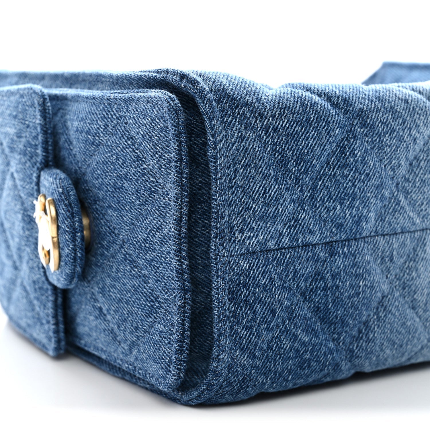 Chanel Washed Denim Quilted Mini Chanel 25 Handbag Blue