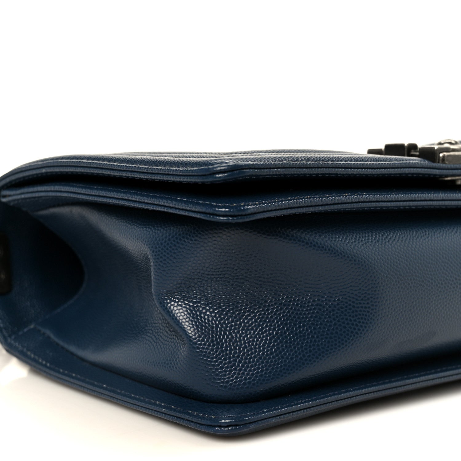 Chanel Caviar Quilted Medium Boy Flap Dark Navy Blue