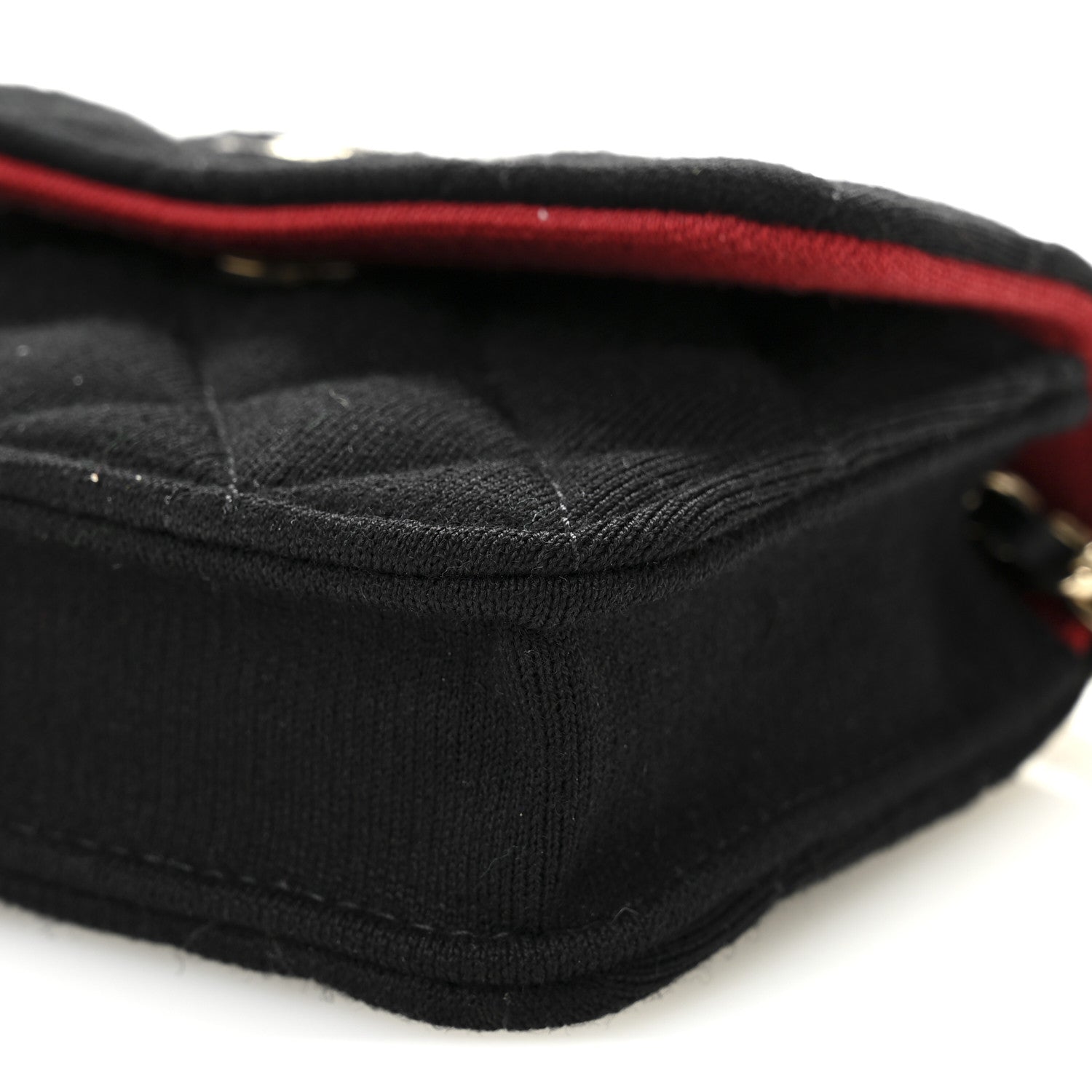 Chanel Jersey Quilted Micro Mini Flap Black