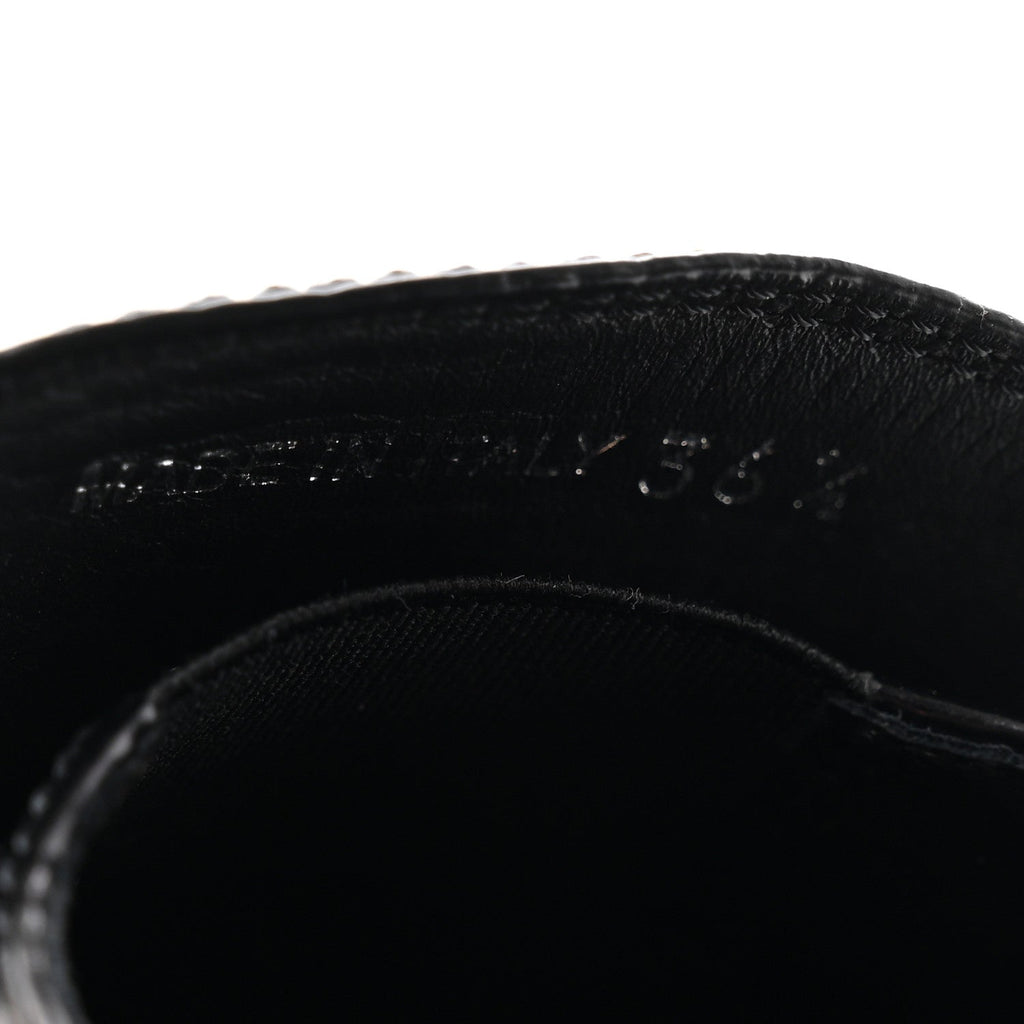 Prada Spazzolato Metal Triangle Logo 50mm Loafers 36.5 Black