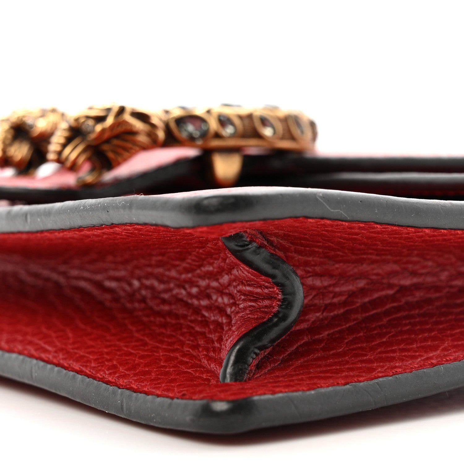 Gucci Calfskin Super Mini Dionysus Shoulder Bag Hibiscus Red