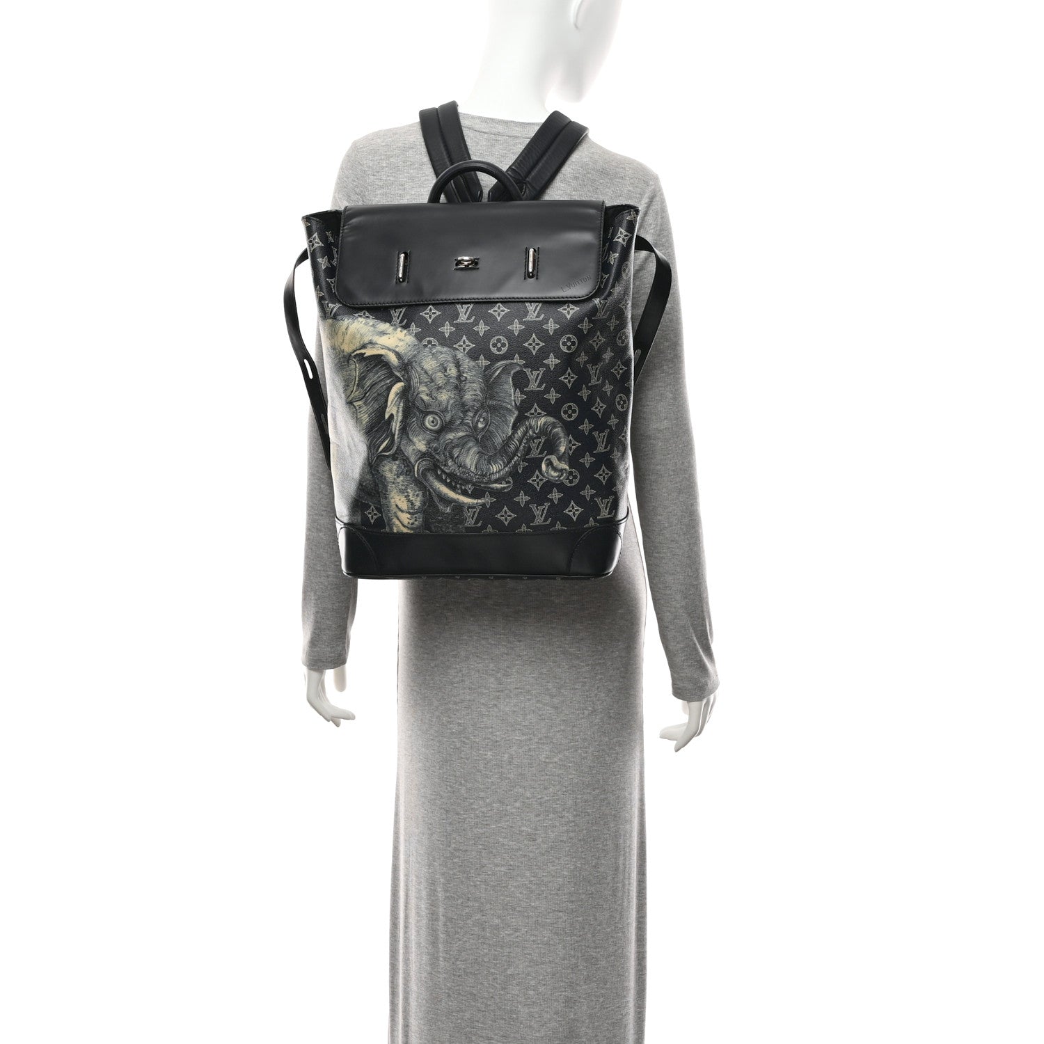 Louis Vuitton Savane Monogram Elephant Chapman Steamer Backpack Encre
