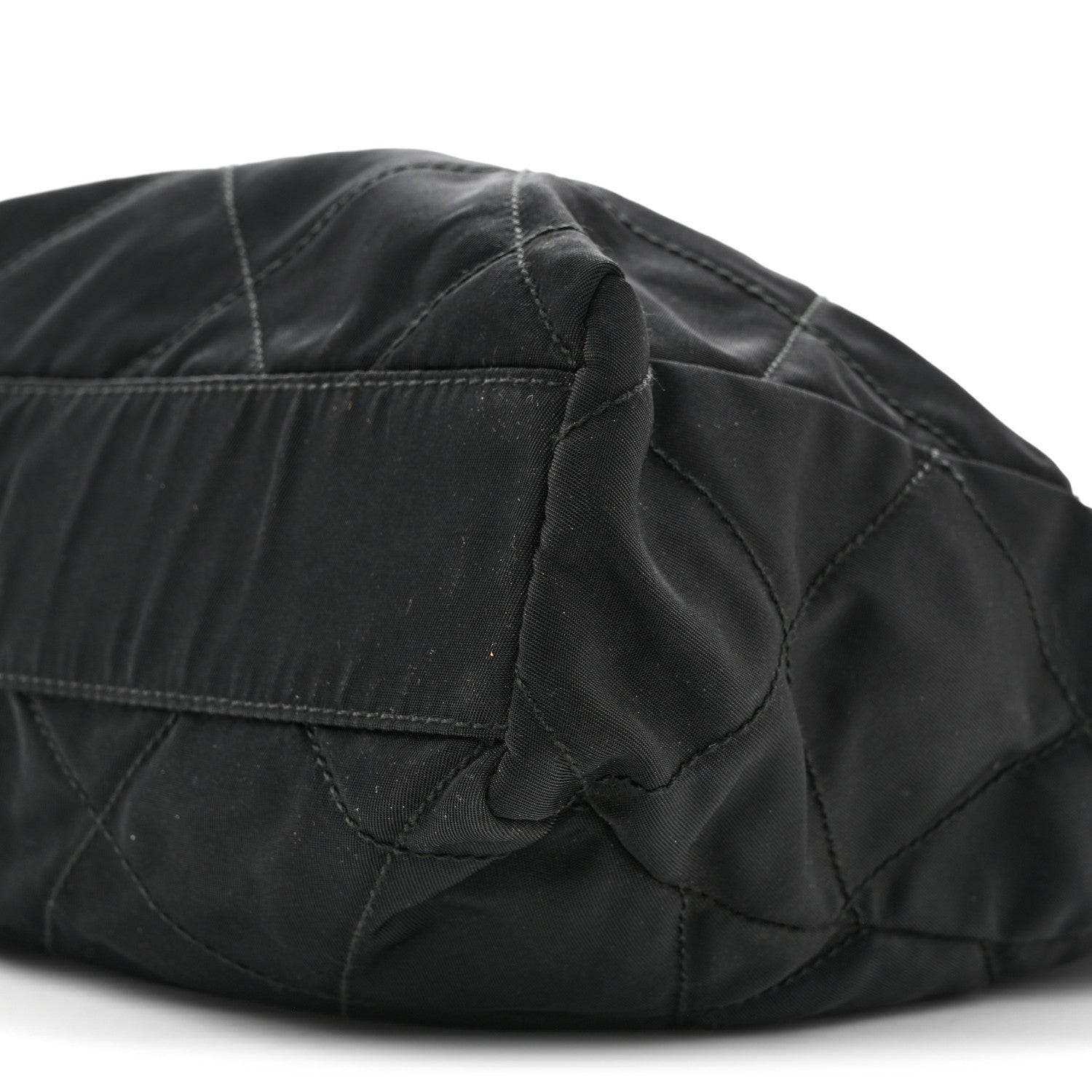 Prada Nylon Tessuto Impuntu Quilted Flap Shoulder Bag Black