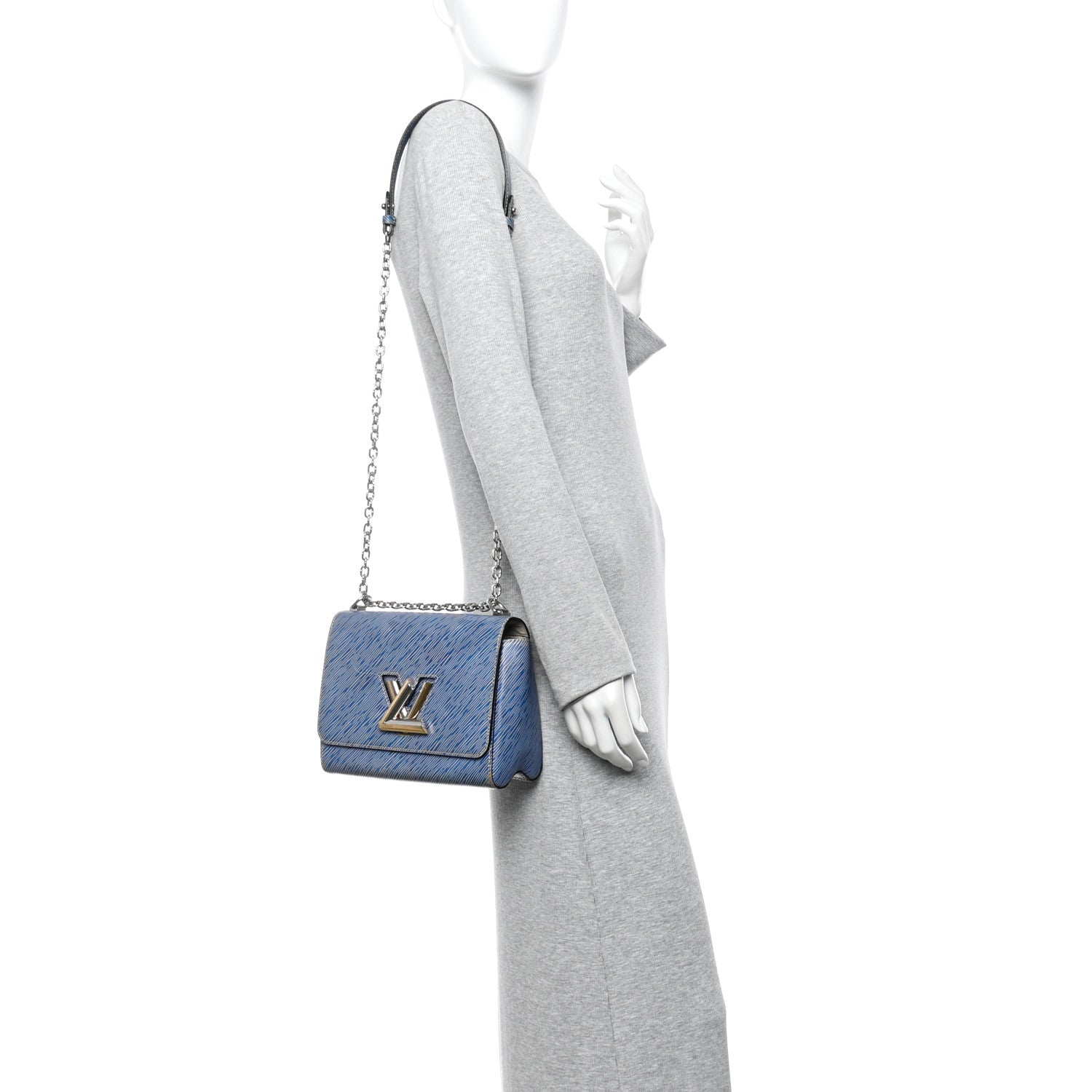Louis Vuitton Epi Twist Shoulder Bag MM Denim Light