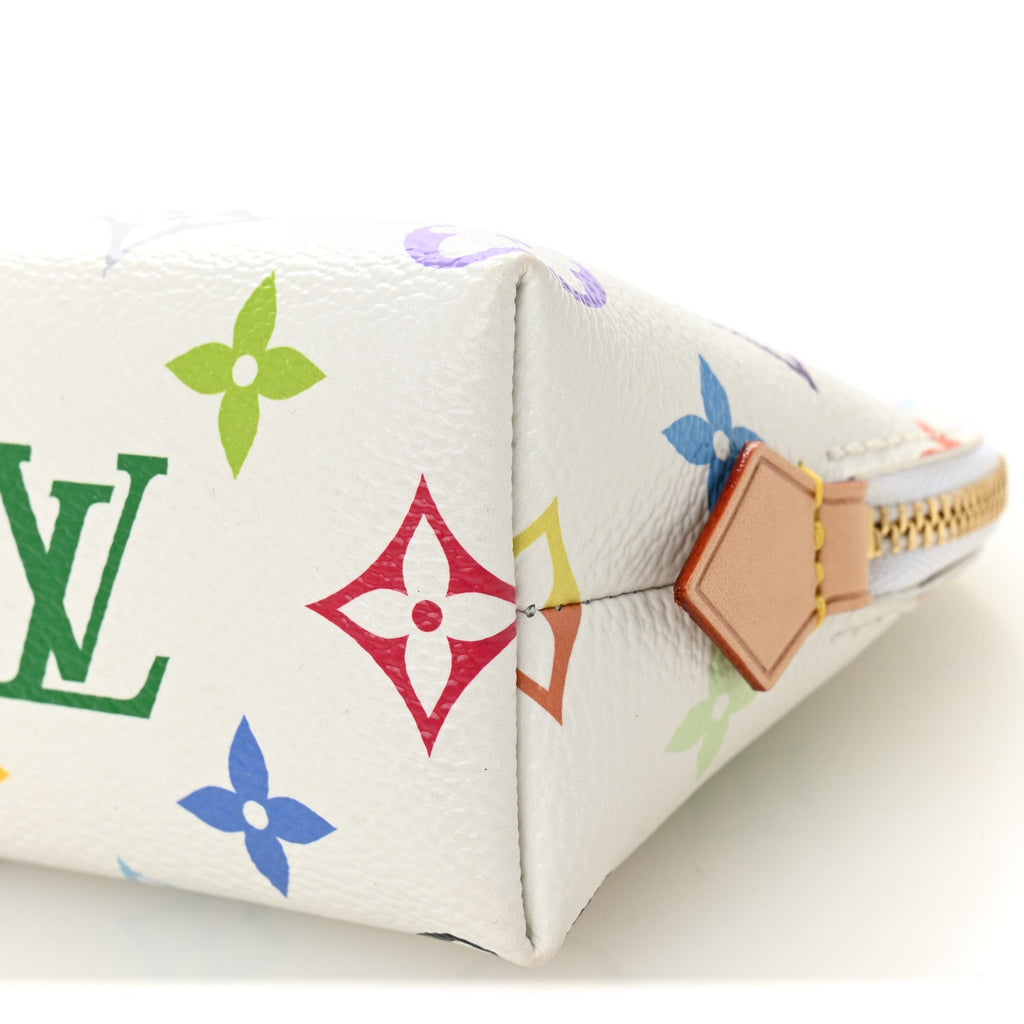 Louis Vuitton LV x TM Monogram Multicolor Cosmetic Pouch PM White