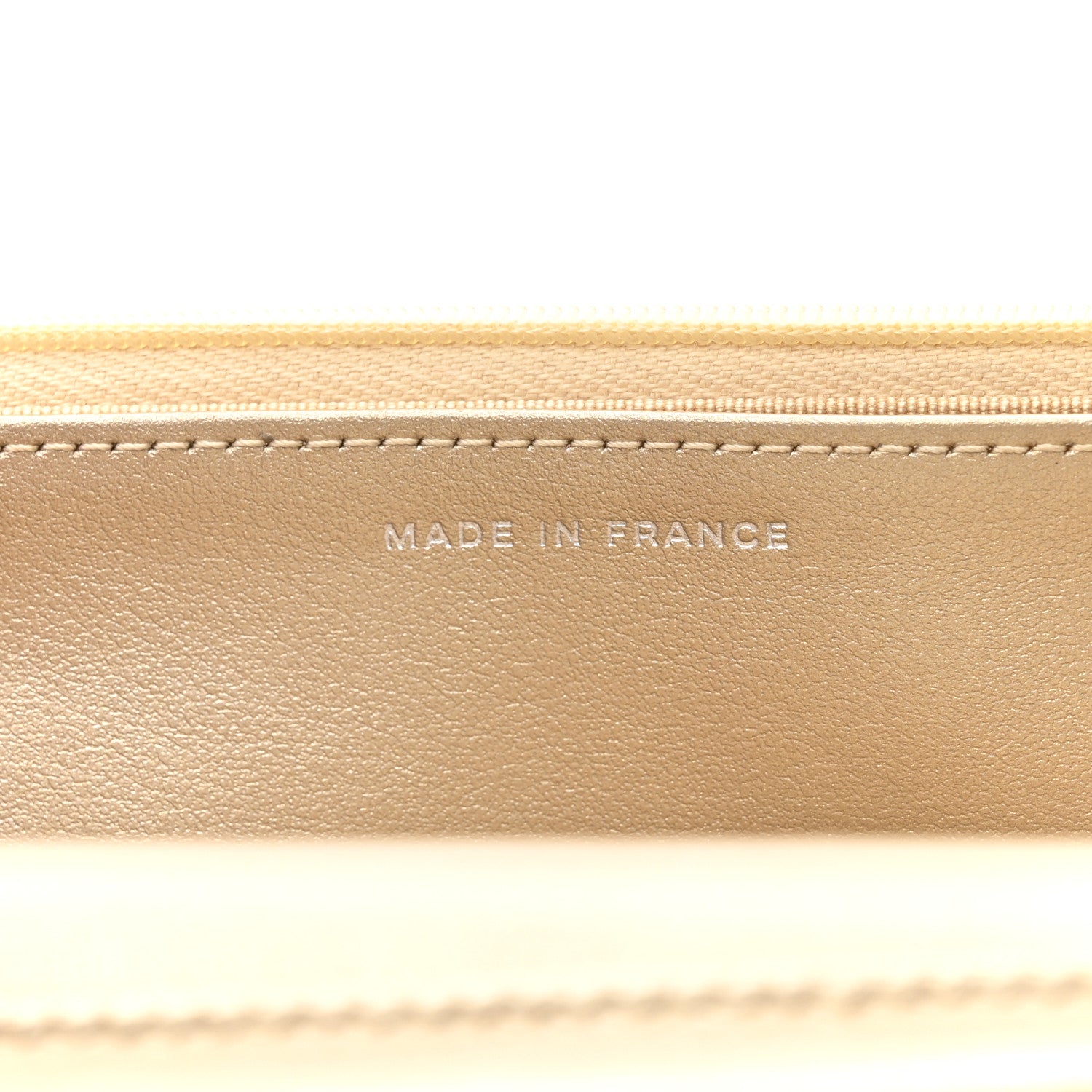 Chanel Metallic Lambskin Quilted Wallet On Chain WOC Gold Black