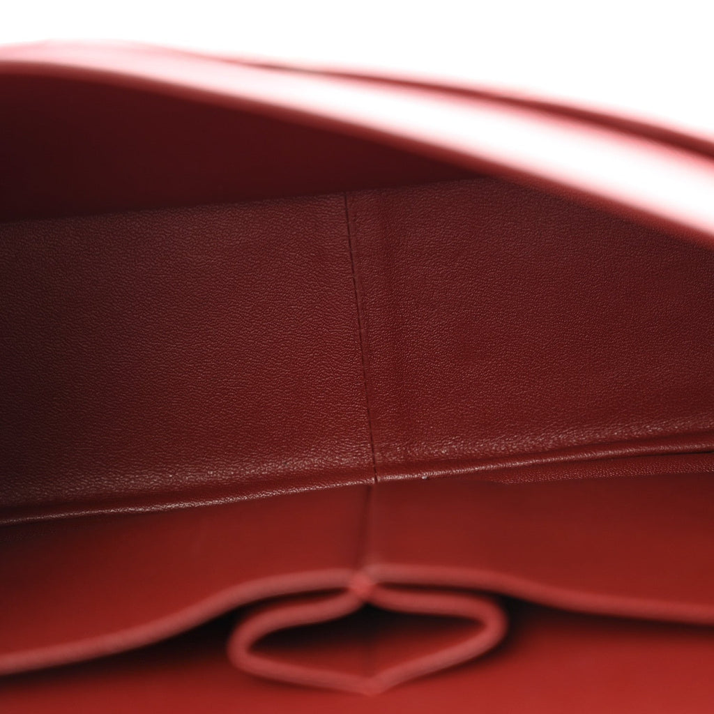 Chanel Caviar Quilted Jumbo Double Flap Dark Red