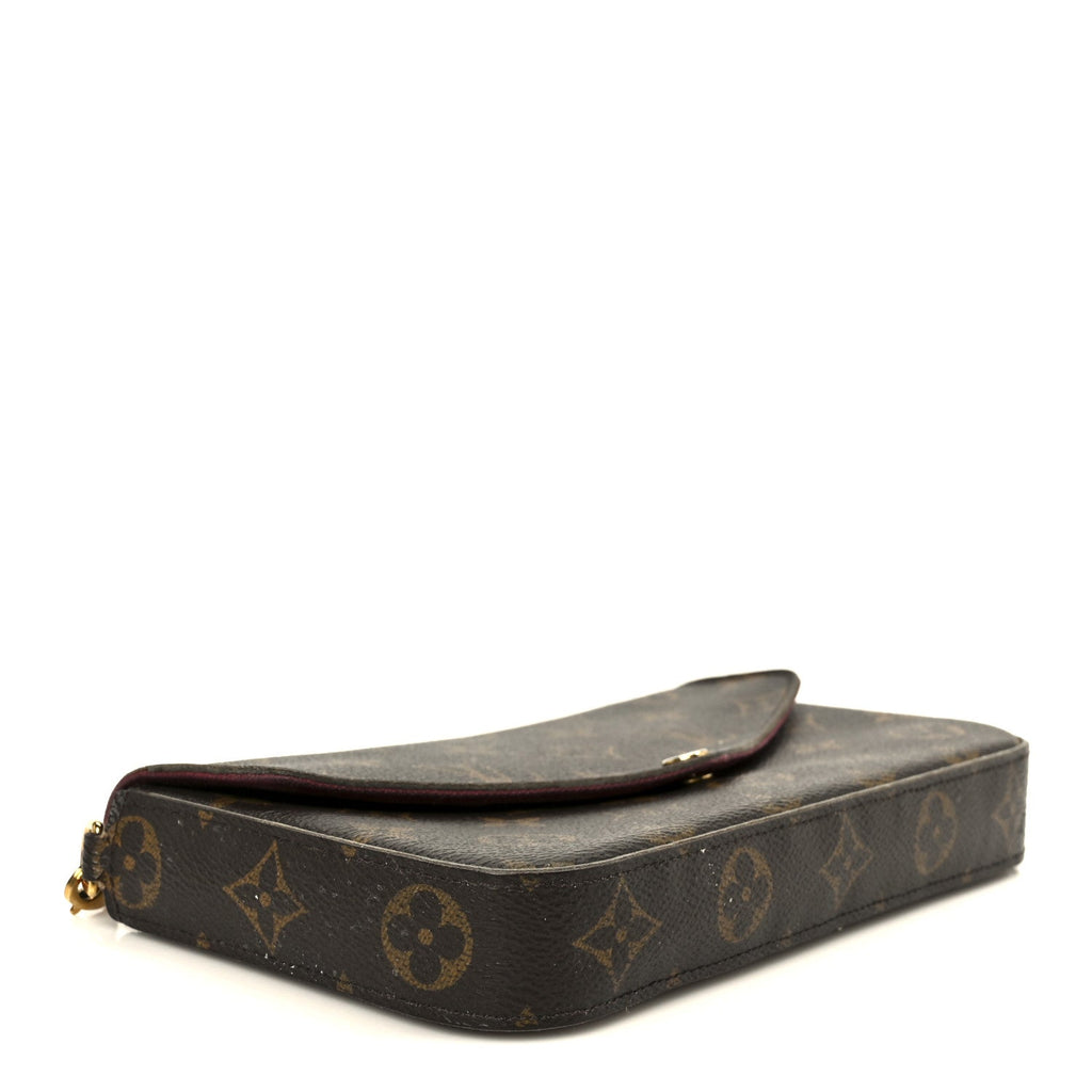 Louis Vuitton Monogram Pochette Felicie Chain Wallet Fuchsia