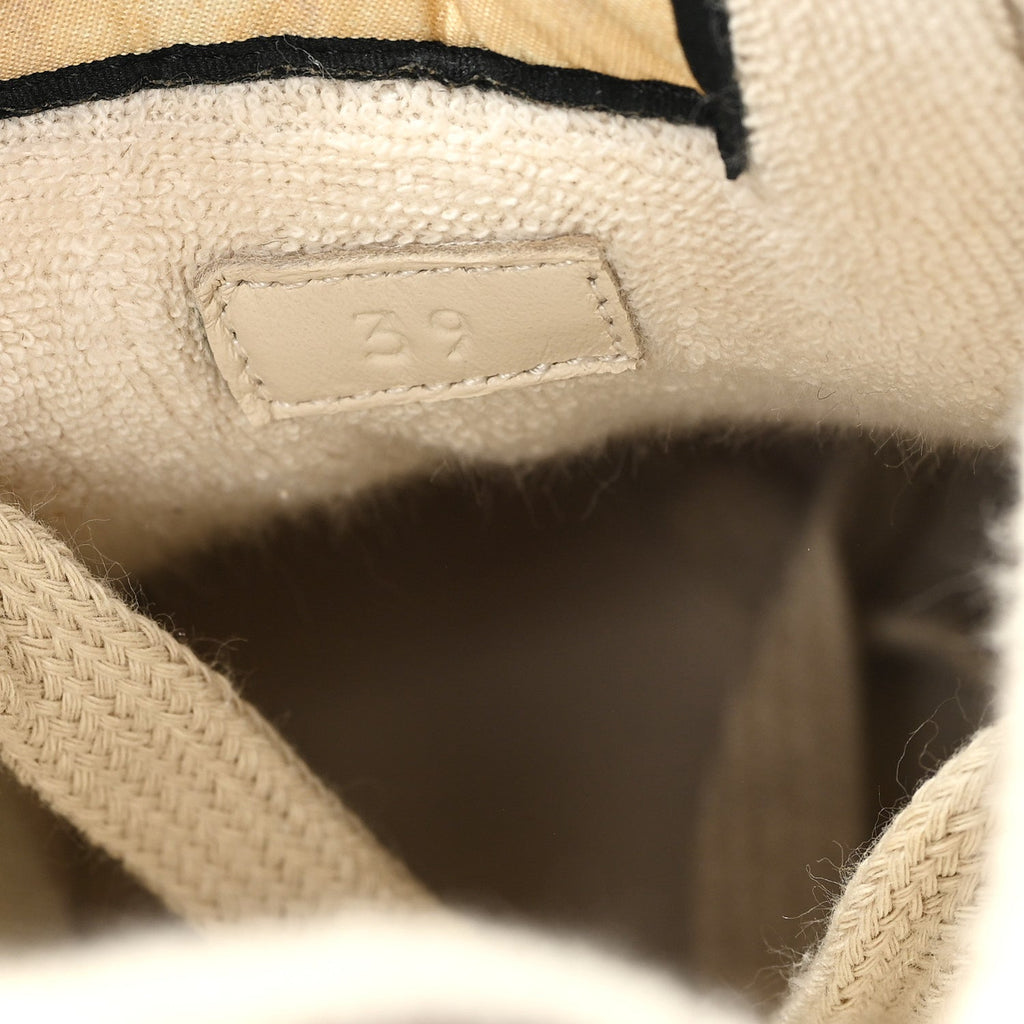 Gucci GG Supreme Monogram Harness Calfskin Web Womens Screener Sneakers 39 Beige Ebony Rosso Harness Brown