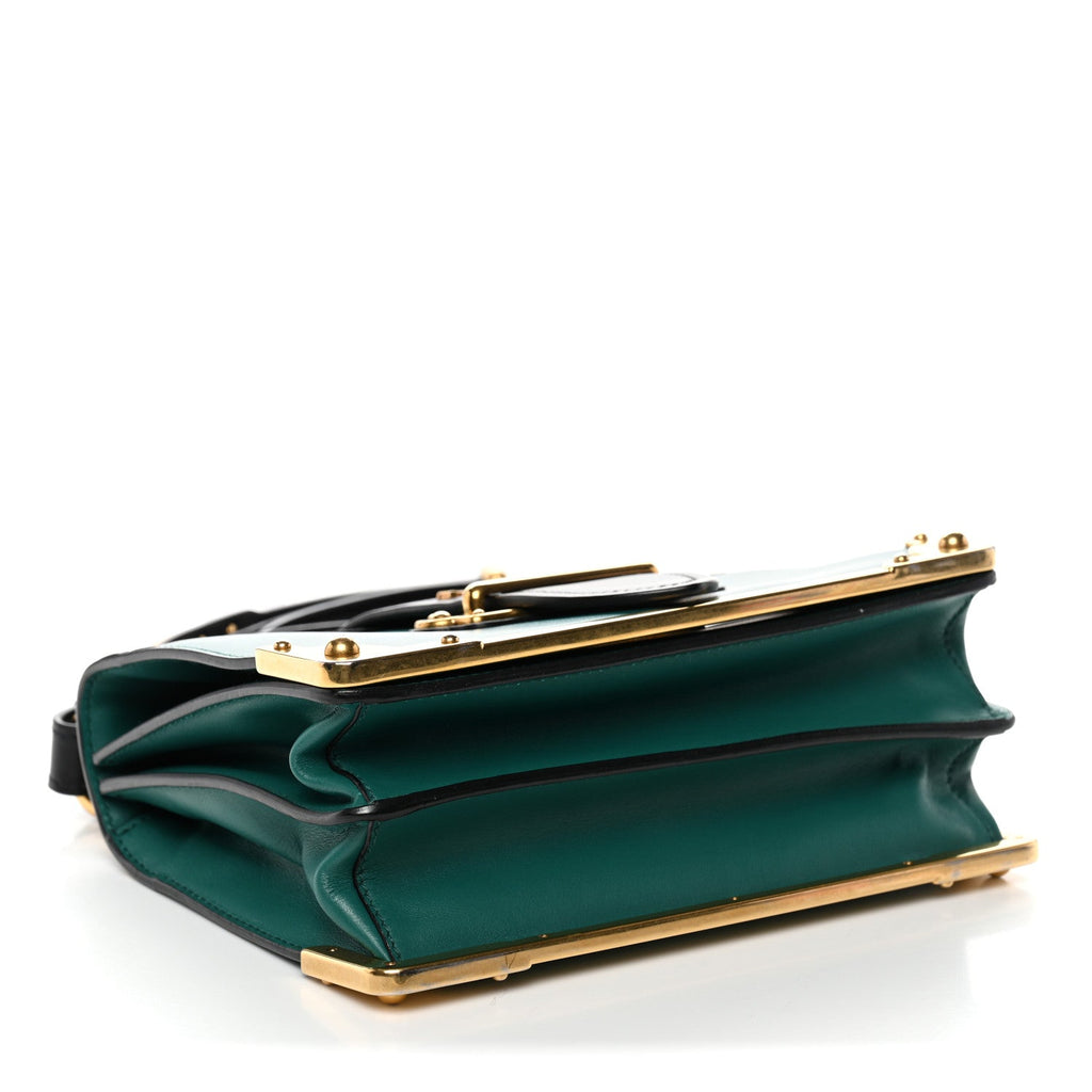 Prada City Calf Saffiano Cahier Bag Biliardo Black