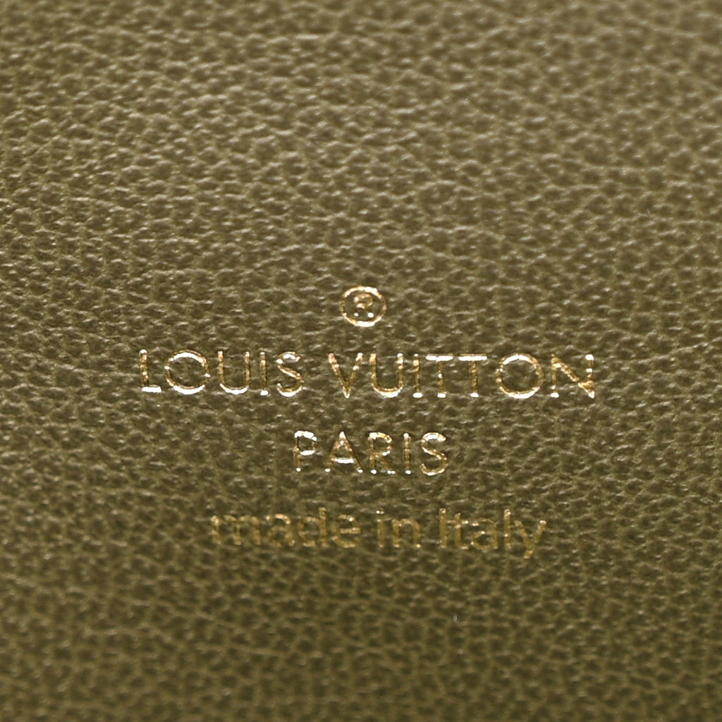 Louis Vuitton Lambskin Embossed Monogram Coussin PM Beige Cream