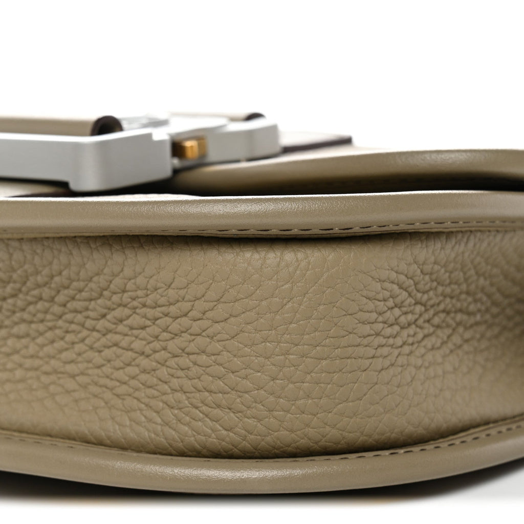 Christian Dior Grained Calfskin Mini Gallop Bag With Strap Beige
