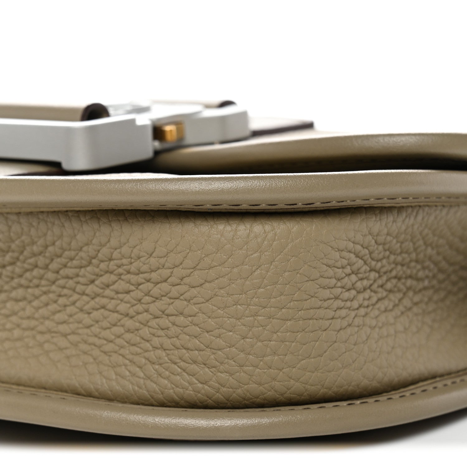 Christian Dior Grained Calfskin Mini Gallop Bag With Strap Beige