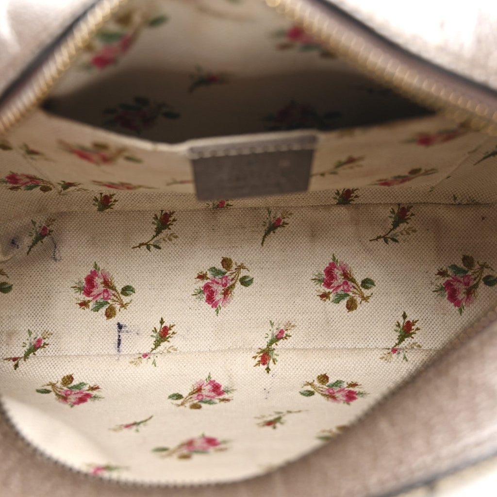 Gucci GG Supreme Monogram Web Neo Vintage Shoulder Bag Beige New Acero Crop