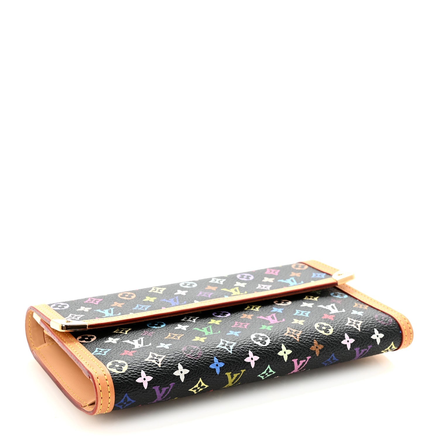 Louis Vuitton Monogram Multicolor Porte Tresor International Wallet Black