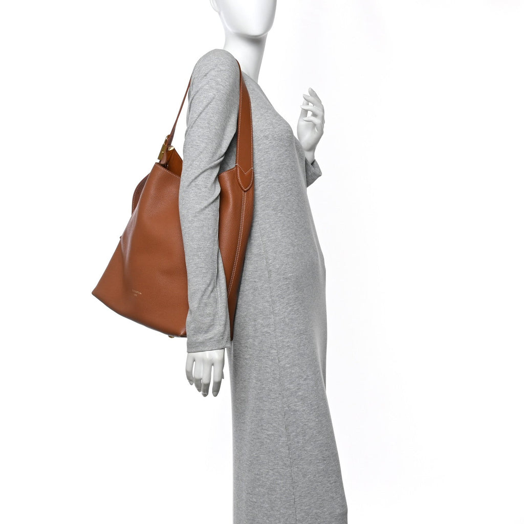 Louis Vuitton Grained Calfskin Low Key Hobo MM Cognac