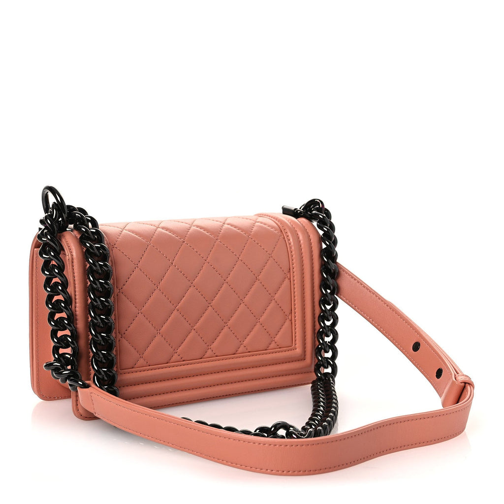 Chanel Calfskin Quilted Small Boy Flap Light Pink
