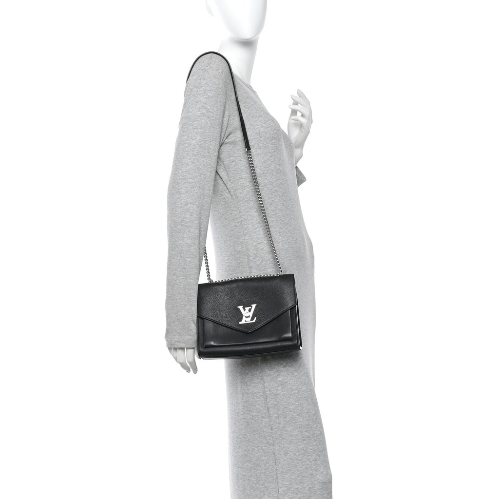 Louis Vuitton Soft Calfskin My Lockme Chain Bag BB Black