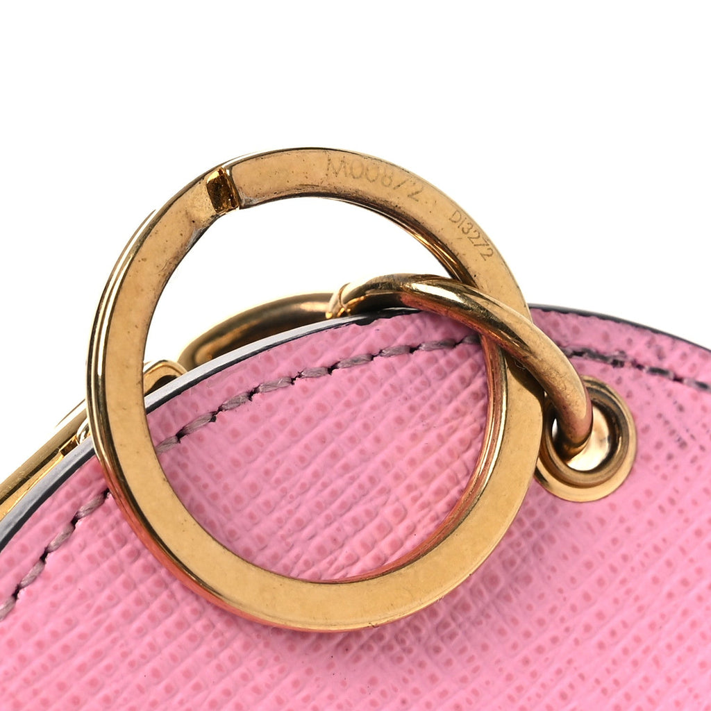 Louis Vuitton Monogram 2022 Christmas Animation Paris Bag Charm Key Ring Pink