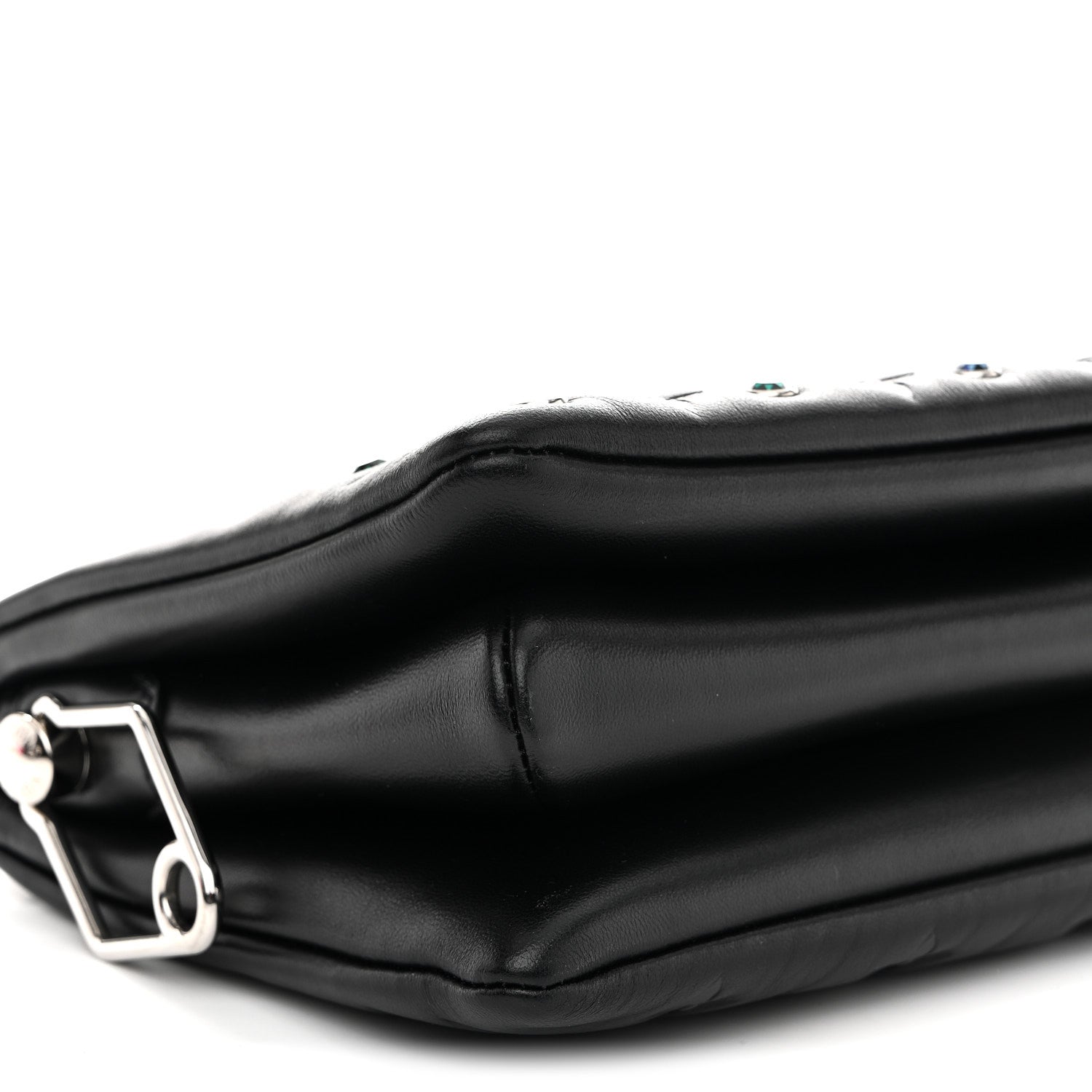 Louis Vuitton Lambskin Monogram Crystal Embossed Embellished Coussin BB Black