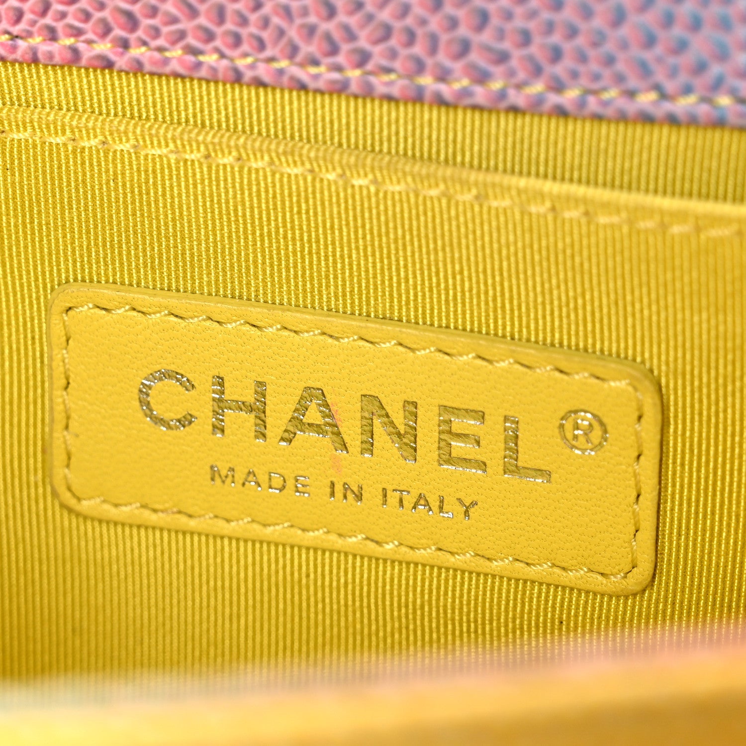 Chanel Caviar Quilted Small Cuba Rainbow Boy Flap Multicolor