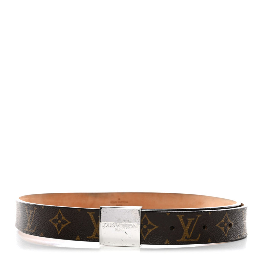 Louis Vuitton Monogram Ceinture Belt Gold Buckle 80 32