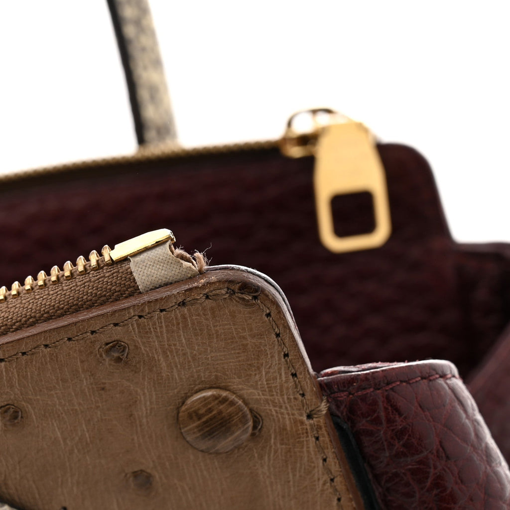 Louis Vuitton Ostrich Lizard Majestueux Tote MM Bordeaux
