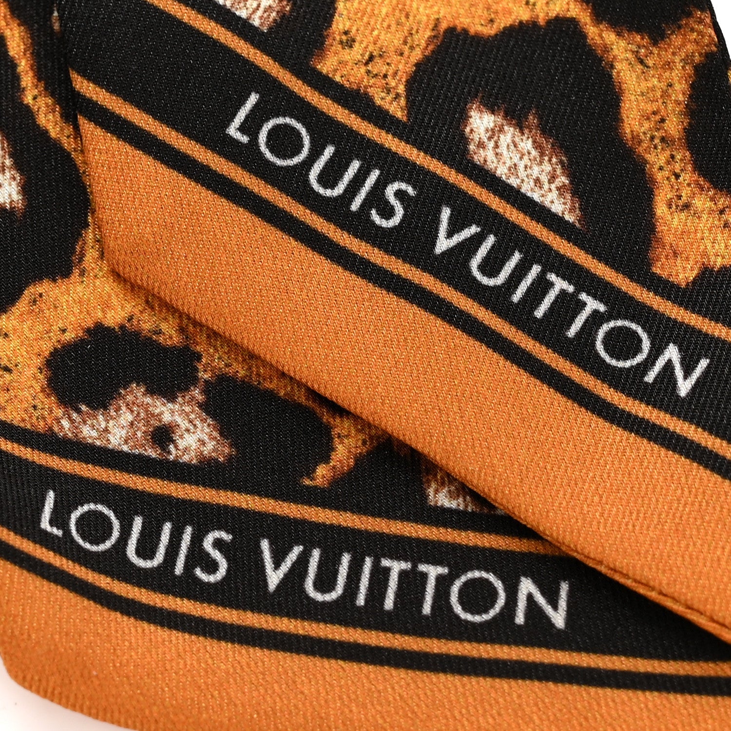 Louis Vuitton Silk Braided Leopard Bag Charm Multicolor