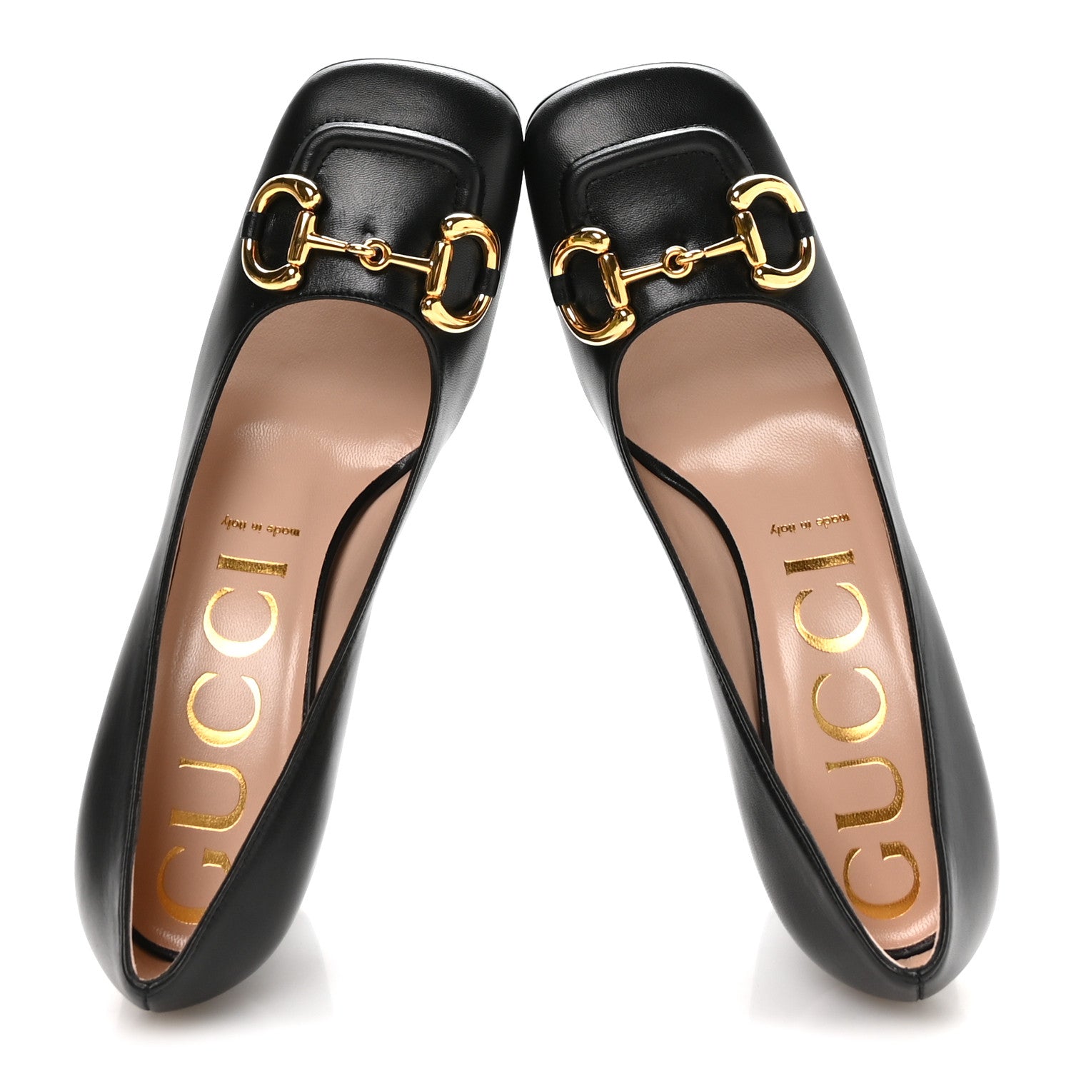 Gucci Malaga Kid Horsebit 75mm Pumps 38.5 Black