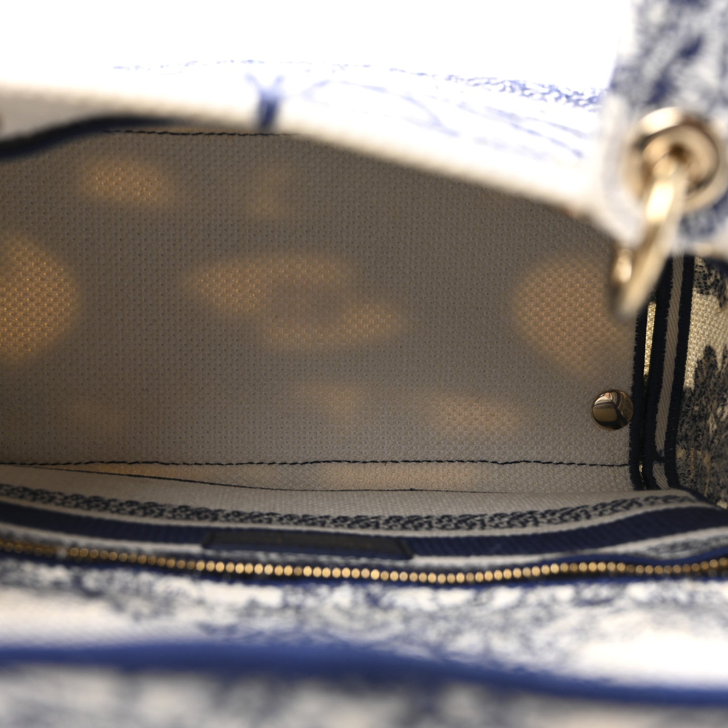 Christian Dior Canvas Reverse Embroidered Rêve d'Infini Medium Lady D-Lite Blue Multicolor