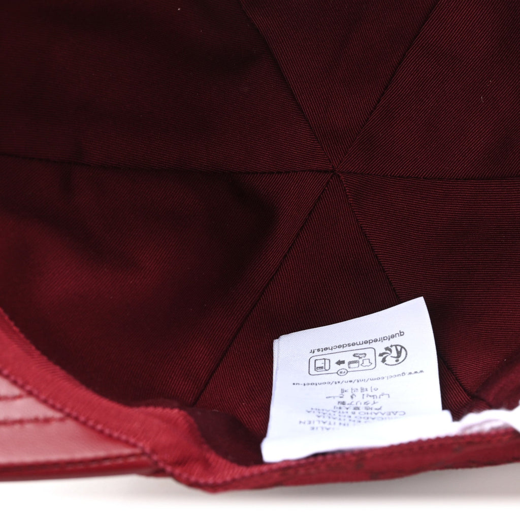Gucci Calfskin New Canvas GG Monogram Baseball Hat L Bordeaux
