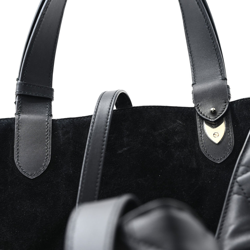 Christian Dior Calfskin Macrocannage Large Toujours Black