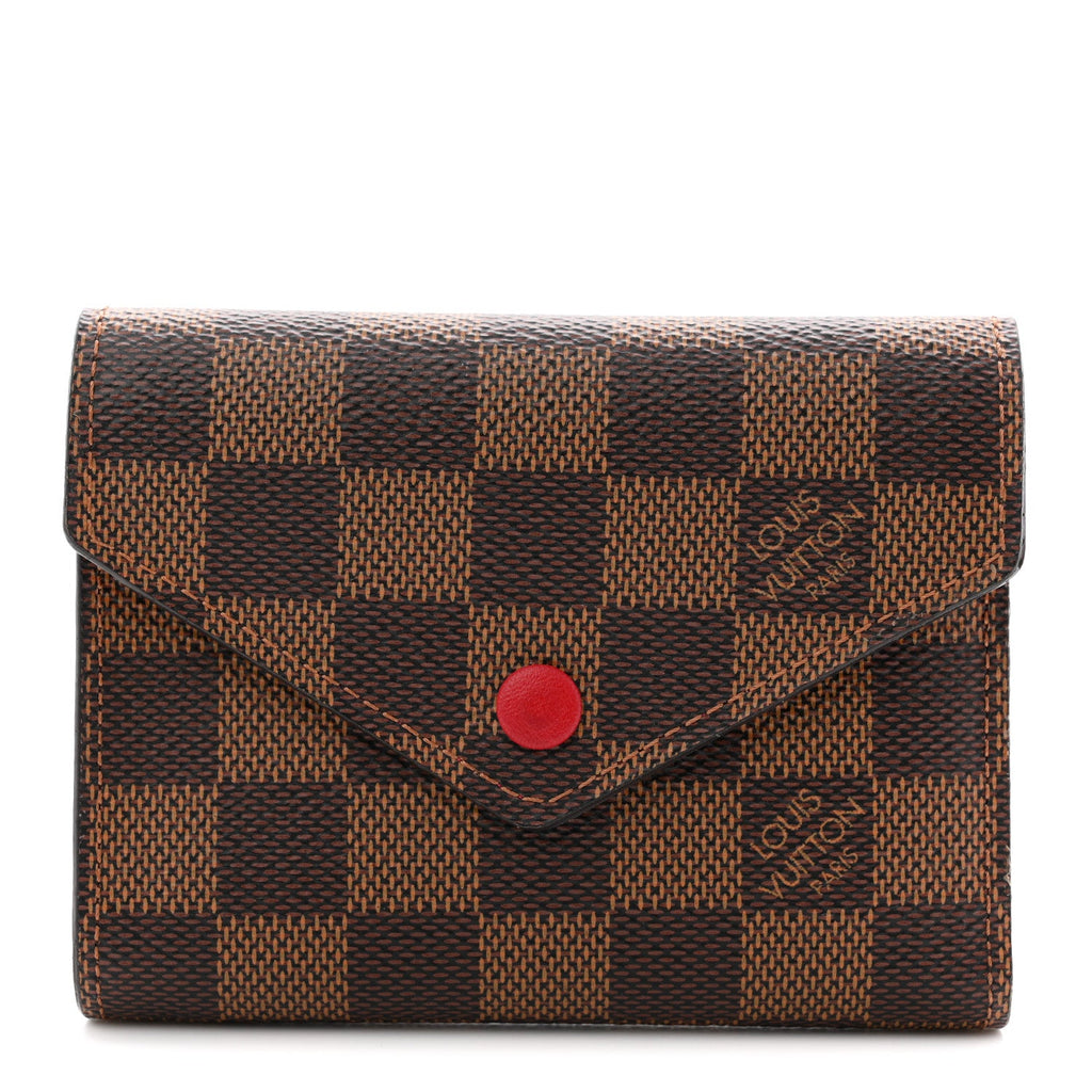Louis Vuitton Damier Ebene Victorine Wallet Red