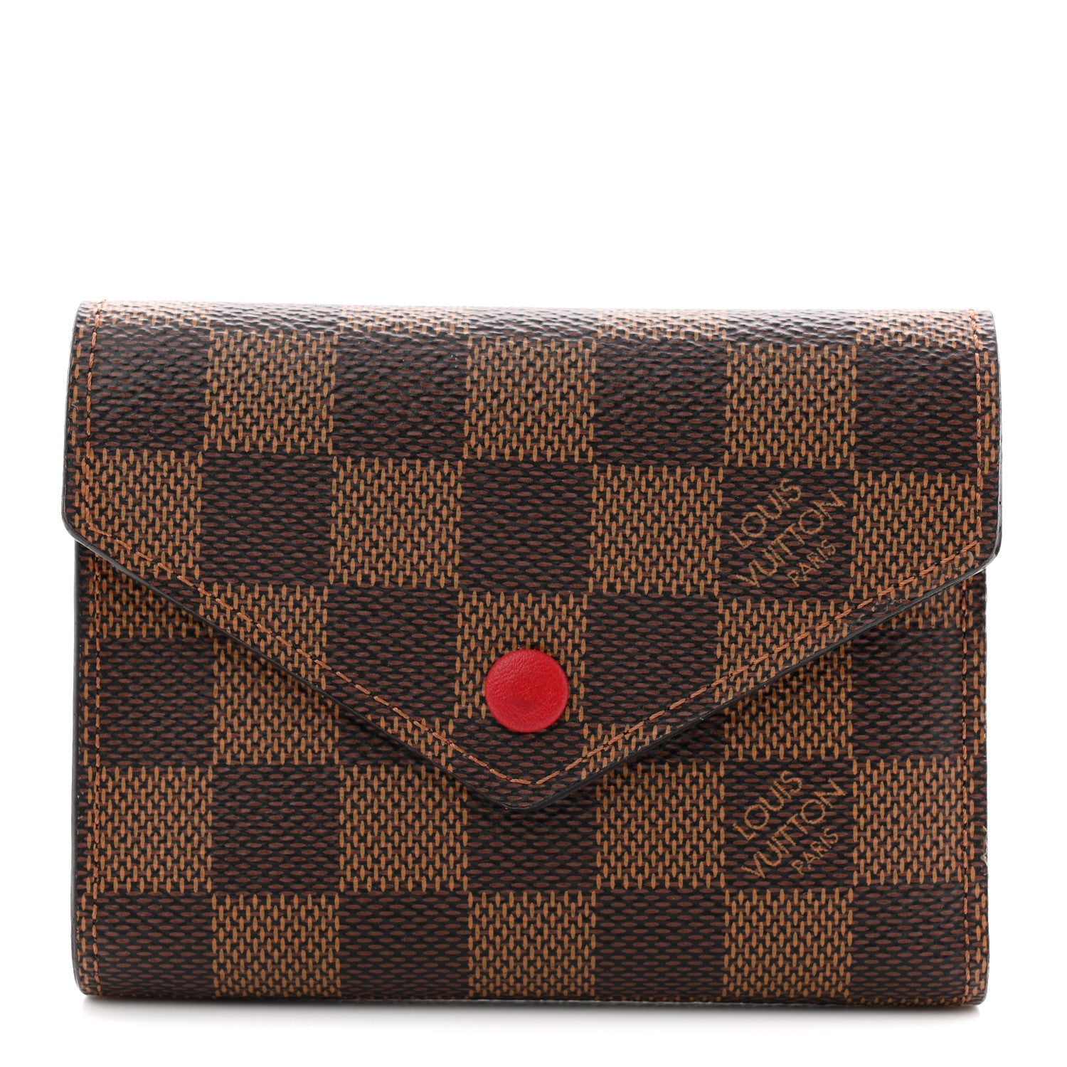 Louis Vuitton Damier Ebene Victorine Wallet Red