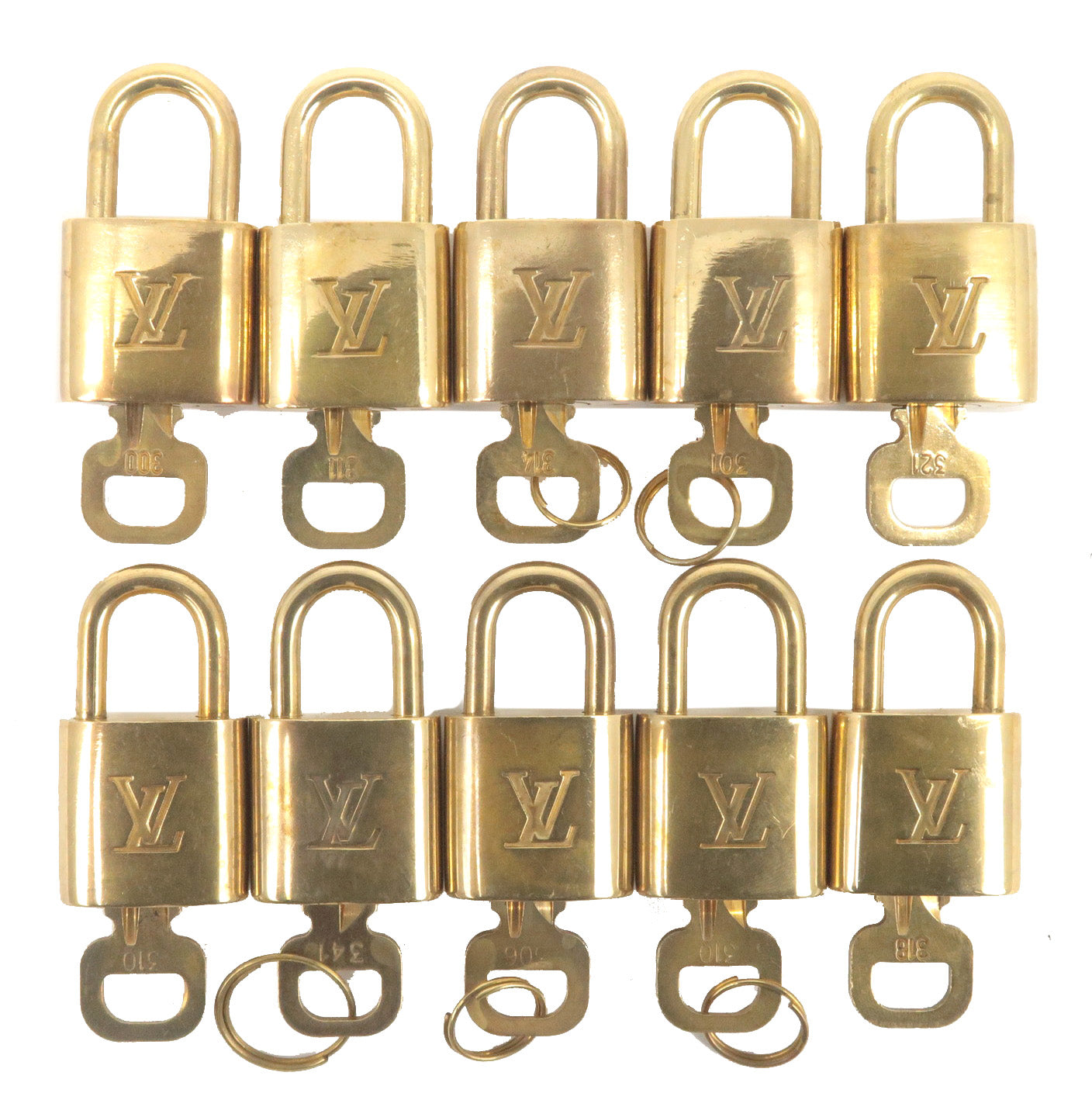 Louis Vuitton Set of 10 Lock & Key Cadena Key Lock