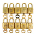 Louis Vuitton Set of 10 Lock & Key Cadena Key Lock Gold