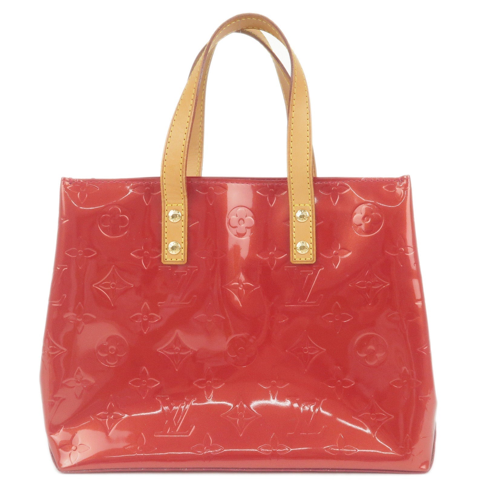Louis Vuitton Monogram Vernis Lead PM Hand Bag Red M91990