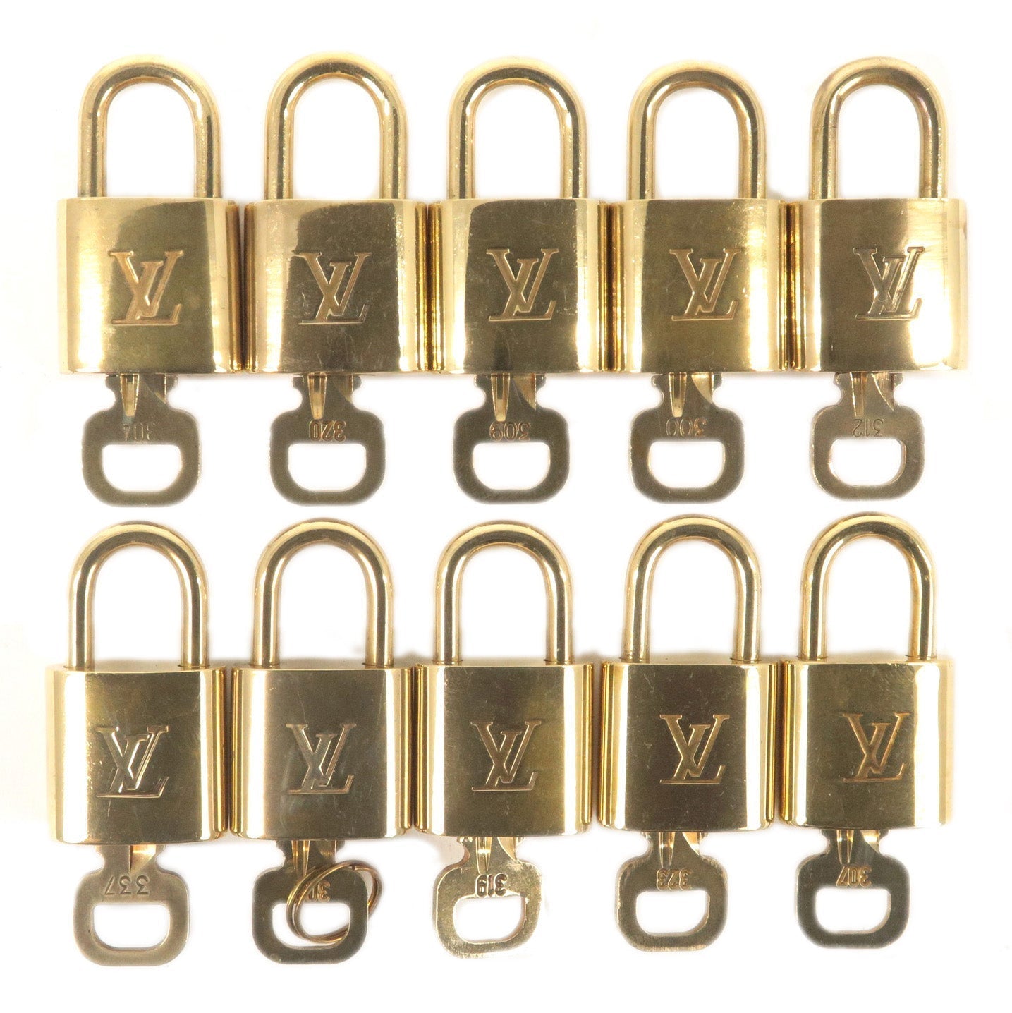Louis Vuitton Set of 10 Lock & Key Cadena Key Lock