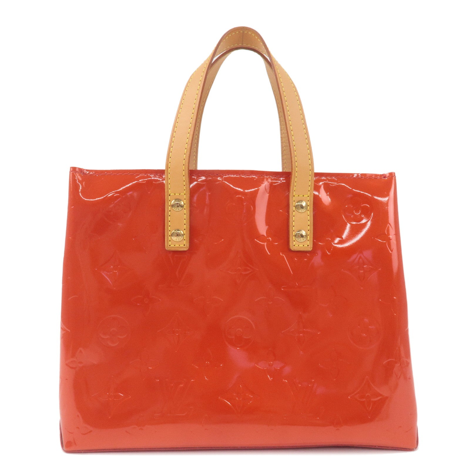 Louis Vuitton Monogram Vernis Lead PM Hand Bag Rouge M91088