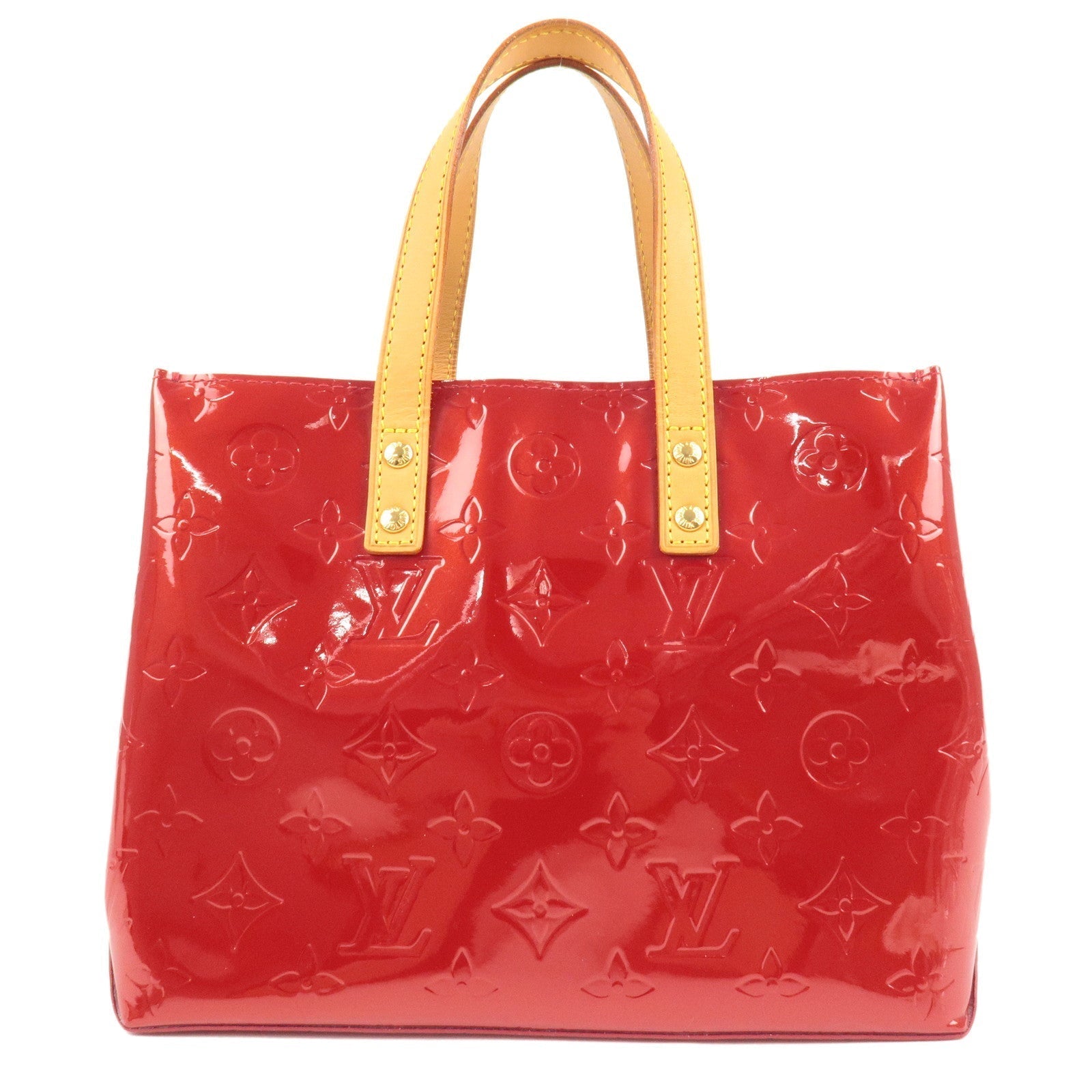 Louis Vuitton Vernis Lead PM Hand Bag Pomme d'Amour M91990
