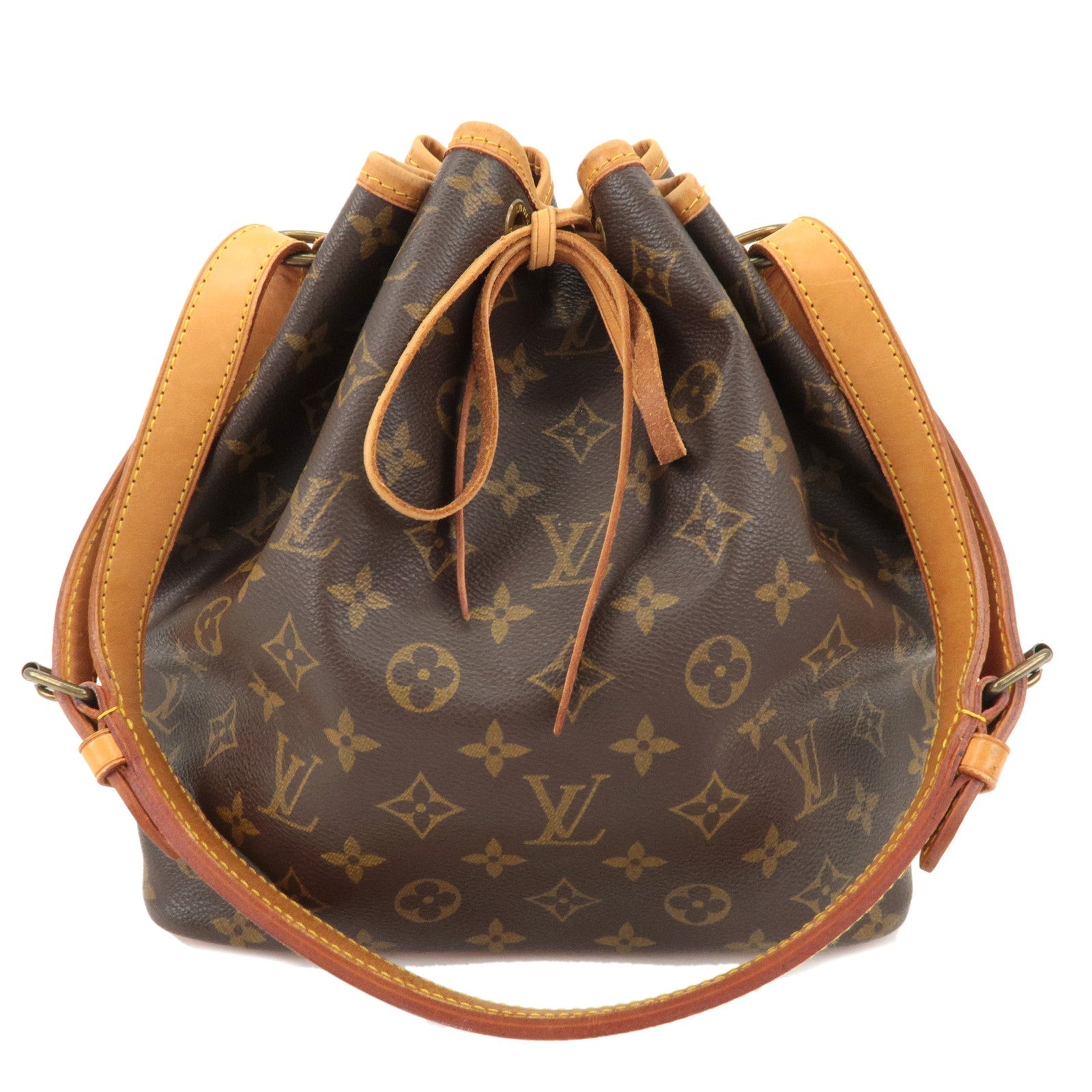 Louis Vuitton Monogram Petit Noe Shoulder Bag Brown M42226