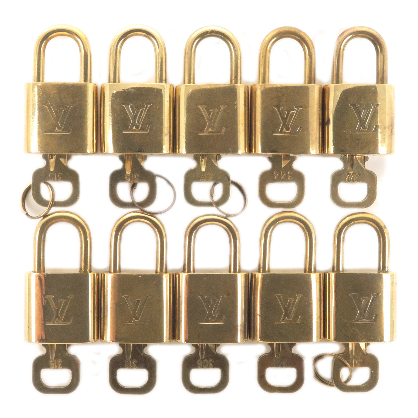 Louis Vuitton Set of 10 Lock & Key Cadena Key Lock