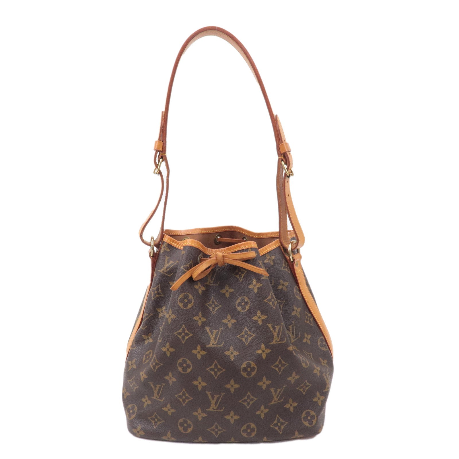 Louis Vuitton Monogram Petit Noe Shoulder Bag Brown M42226